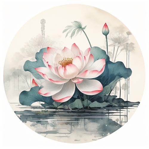 风水画中寓意花苞的图案是否吉利？