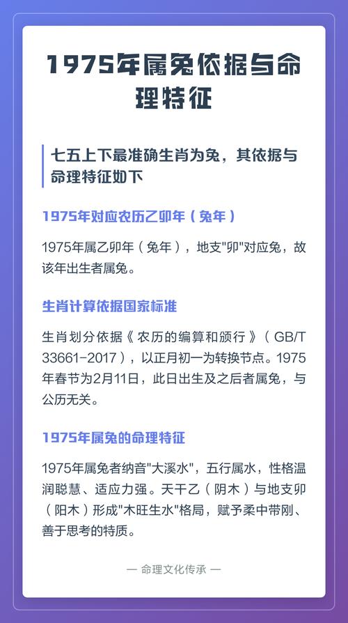 1975年属兔是什么命，75年出生的人属什么生肖？