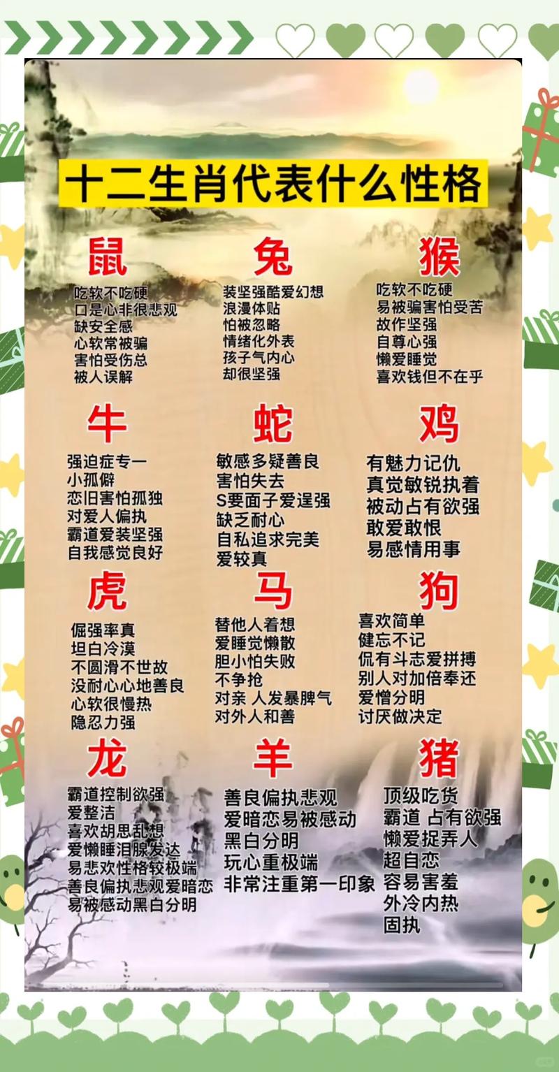 十二生肖中的女生肖分别代表哪些生肖？