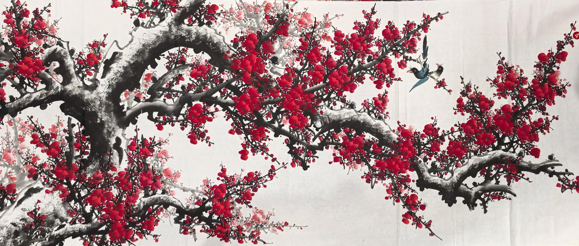 梅花画作摆放在家中，能招财且风水好吗？