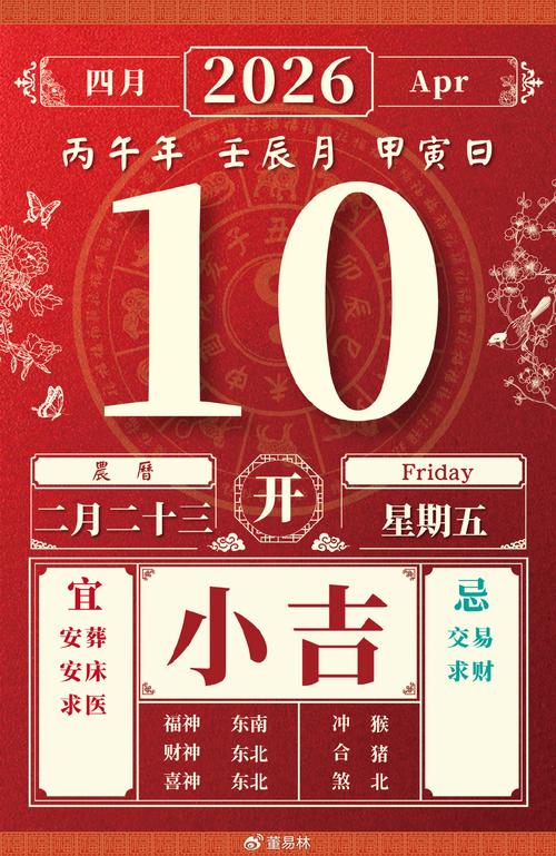 2026年4月10日农历二月二十三开张吉日合适吗？这一天适合开业吗？
