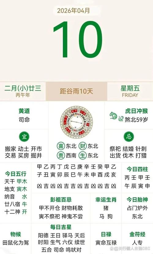 2026年4月10日农历二月二十三适合破土动工吗？