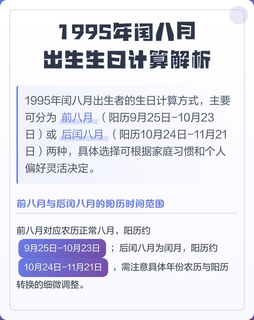1995年出生的人是什么命？那一年是闰八月吗？