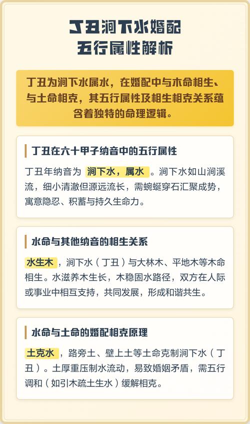 丁丑涧下水命与何种命最相配？丁丑涧下水命忌讳哪些命？