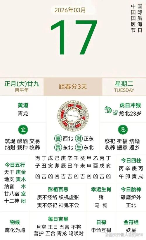 2026年3月17日农历正月二十九祈福的最佳时间是什么时候开始？