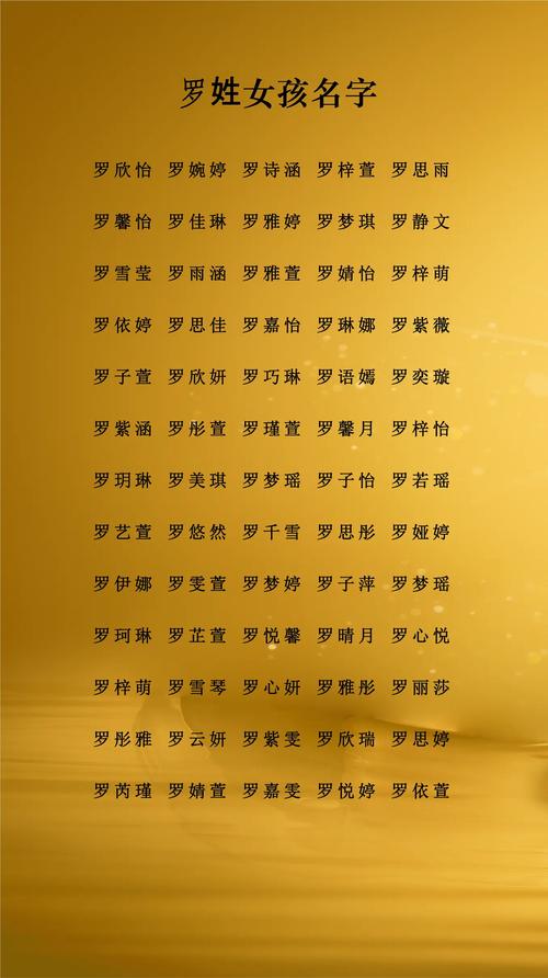 罗姓女孩取名，有没有好听又动听的名字推荐呢？