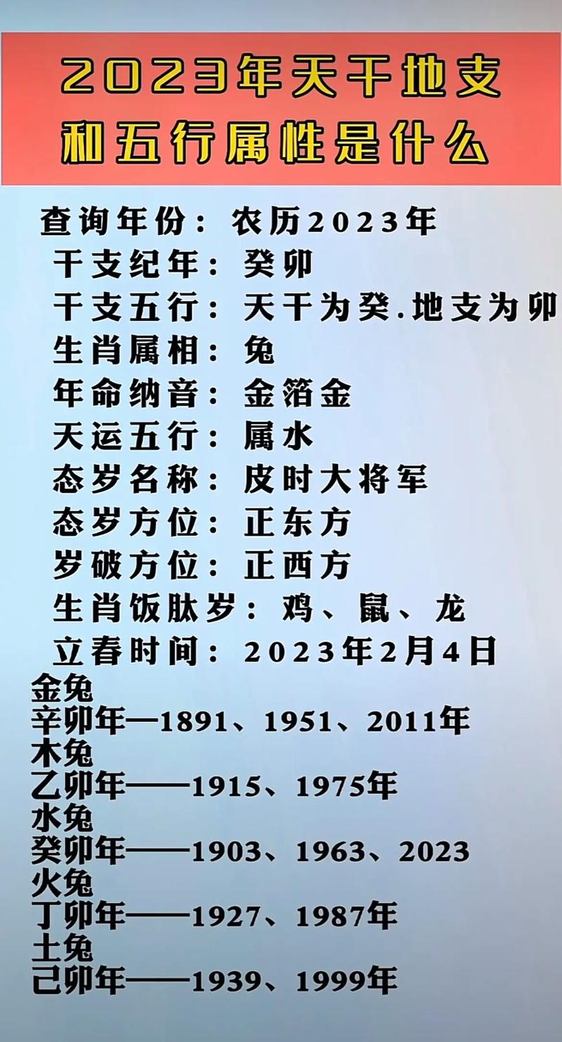 2023年出生的人是什么命？