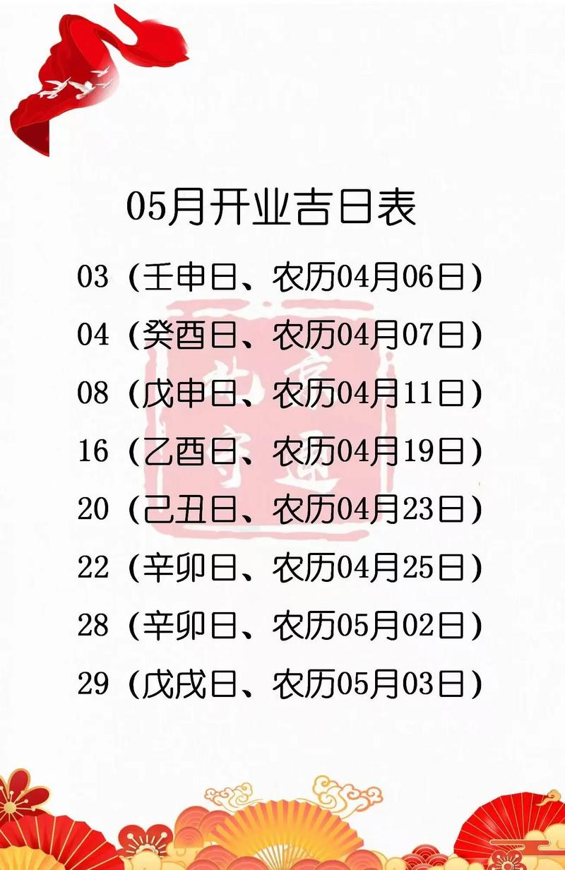 2026年5月29日，5月29日适合开业吉时是什么时候？