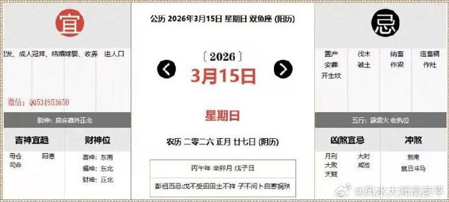2026年3月15日农历正月二十七日这天是黄历上治病吉日吗？